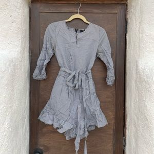 Striped ruffle romper!